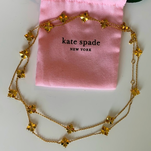 KATE SPADE Set In Stone Floral Pendant Necklace. - Picture 5 of 7